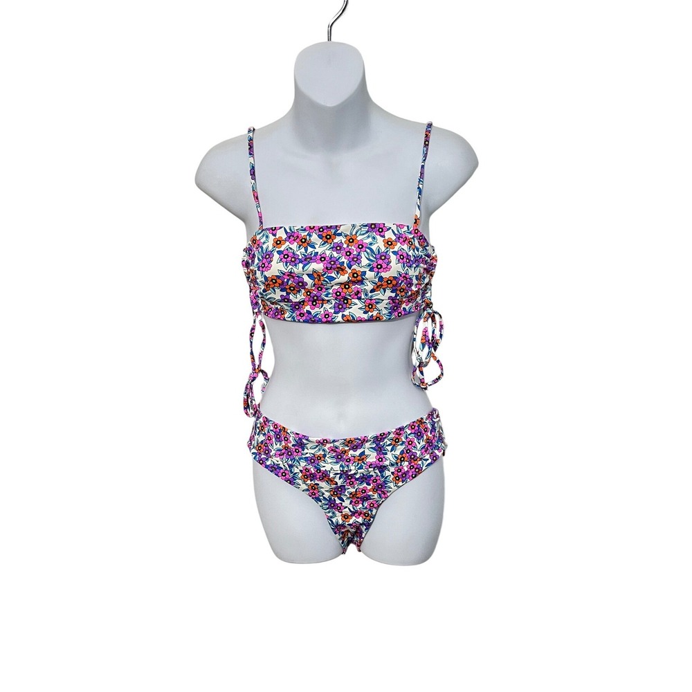 New Frankie's Bikinis Nick Bikini bottoms flower farm and London Bikini Top L/XL - Picture 2 of 8